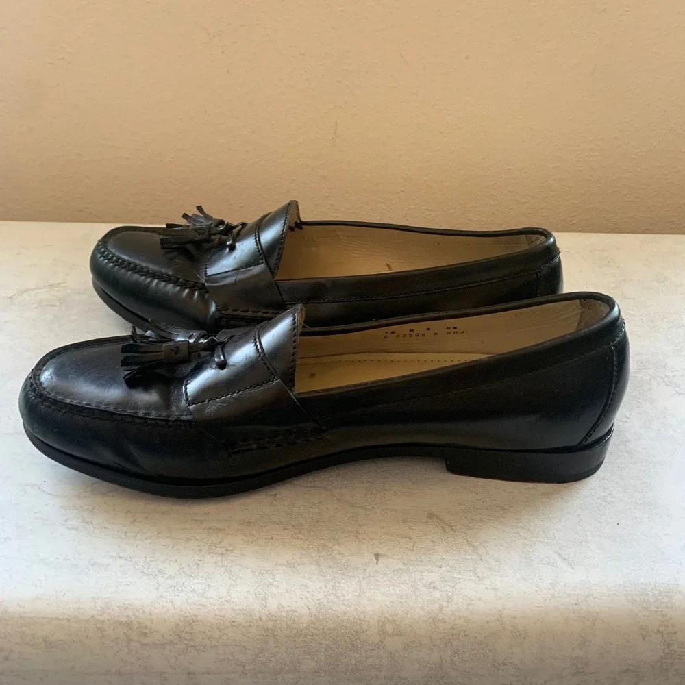 Cole Haan Pinch Maine Classic Tassel Loafers Black Leather Men's 13D C03506